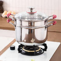 SUS316 marmite de haute qualité pour cuisinière à induction marmite à double chaudière marmite à soupe à vapeur pour la cuisine ustensiles de cuisine
