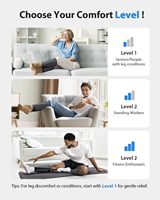 Masseur de jambes à compression d'air 4 en 1, enveloppement de massage pour mollets, bras et cuisses, 2 modes, 3 niveaux d'intensité, pression réglable, rechargeable par USB