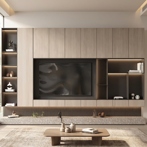 Meuble <span class=keywords><strong>TV</strong></span> moderne en alliage d'aluminium sur mesure pour toute la maison, lavable, avec option murale ou sur pied, pour salon et chambre à coucher - Product Image 1