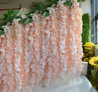 Bunga Gantung Artificial Sutra Wisteria QSLH-615 Gaya Mewah Modern untuk Dekorasi Pernikahan, Wisuda, Paskah, dan Pesta