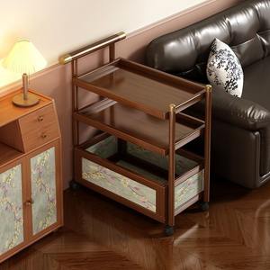 <span class=keywords><strong>Table</strong></span> <span class=keywords><strong>basse</strong></span> en bois massif de style <span class=keywords><strong>vintage</strong></span>, couleur noyer, avec rangement, <span class=keywords><strong>pour</strong></span> salon, usage domestique - Product Image 4