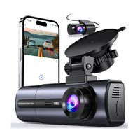 Caméra embarquée CPT 3 canaux 4K avec WiFi 5G, GPS, écran LCD 3,16 pouces, enregistrement synchronisé avant, habitacle et arrière, DVR 3 caméras