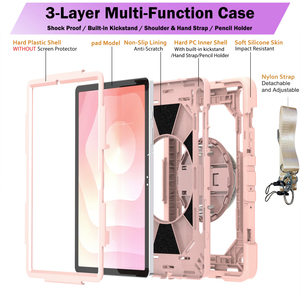 Funda Protectora Multifunción 3 en 1 para Tablet Samsung Tab S10 Lite/S10 FE/S9 FE/S9 de 11 Pulgadas con Rotación de 360 Grados, Venta al Por Mayor °   Soporte Giratorio - Product Image 4