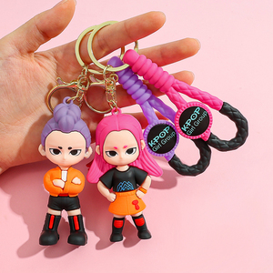 QYS 3D chaussure accessoires K-POP dessin animé fille groupe PVC porte-clés en vrac Anime K-pop démon chasseur sac Clip - Product Image 3