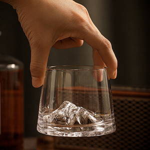 Custom Logo Japanese Classic Style Fuji Mountain Shot <strong>Glass</strong> <strong>Glass</strong> Iceberg <strong>Glasses</strong> Wine <strong>Glass</strong> Set Crystal Snow Mountain Park Cups - Product Image 6