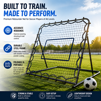 Podiyeen Sports Soccer Rebounder Tournament Steel Rebounding Net Perfect for Backyard Practice and Training - 12' X 6' & 6' X 4'
