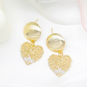 จี้กลวงชุบทองทองแดงรูปทรงผสมสำหรับต่างหูทำเครื่องประดับ - Product Image 4
