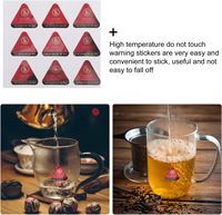Autocollants d'avertissement de haute température, étiquettes thermosensibles à changement de couleur pour surfaces chaudes, avertissement de brûlure, étiquette de prudence