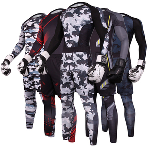 Impression personnalisée No Gi Ensemble de trois pièces Leggings de sport épais pour hommes Short en maille avec compression Ensemble de protection contre les éruptions cutanées sur mesure - Product Image 6