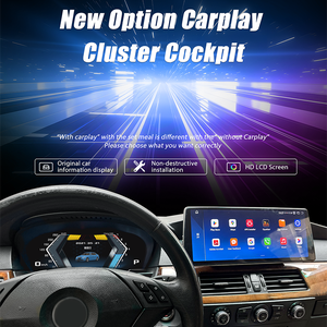 لوحة عدادات رقمية LCD لسيارات BMW الفئة <span class=keywords><strong>3</strong></span> E90 E91 E92 موديلات 2005-2012، عداد سرعة ولوحة قيادة افتراضية للسيارة - Product Image 2