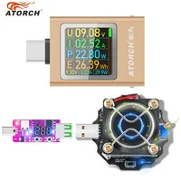 ATORCH Cargador Electrónico de 65W, Probador USB DC5-24V Tipo-C, Voltímetro, Disparador de Voltaje PD3.1, Detector de Capacidad de Banco de Energía