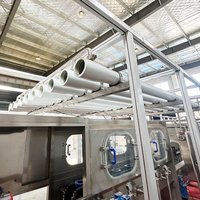 Ligne de production automatique d'eau minérale de 5 gallons pour démarrage d'entreprise d'eau potable : Décapsulage, lavage, remplissage, étiquetage – Équipement complet