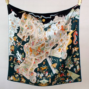 Luxury Twill Mulberry Silk Square Scarf, Wholesale Women Elegant Fashion <b>Shawl</b> Neck <b>Wrap</b> - Product Image 2