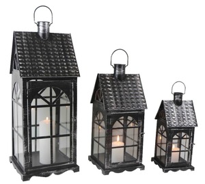 Forma de Casa venta al por mayor chino Palacio de metal vela linterna - Product Image 3