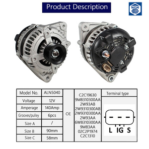 Alternador de Coche de 12V 140A 6S para Jaguar Stype XJ8 <span class=keywords><strong>Rtype</strong></span> Xkr OE 1042103080 1042103081 1042103082 - Product Image 2