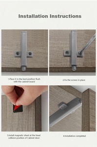 Nhiệm Vụ Nặng Nề Thiết Kế Hiện Đại Cảm Ứng Chốt Pop Bắt Đẩy Để Mở Cửa Chốt Cho Nhà Bếp Phần Cứng Cho Khách Sạn Căn Hộ Phòng Khách - Product Image 5