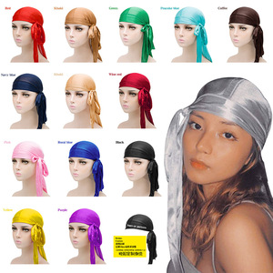 Vente en Gros <span class=keywords><strong>Livraison</strong></span> <span class=keywords><strong>Rapide</strong></span> Écharpe Casquette Pirate Chapeau Chimio Casquettes <span class=keywords><strong>Durag</strong></span> Chapeau Musulman Femmes Turban Solide Couleur Soyeux <span class=keywords><strong>Durag</strong></span> pour Hommes - Product Image 2