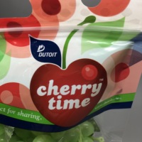Accepter les sacs d'emballage en plastique personnalisés pour la conservation des fruits cerise Sac d'emballage zip-lock en plastique cerise fraîche avec trous d'aération