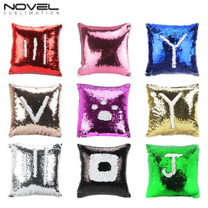 Taie d'oreiller à paillettes à changement de couleur vierge de haute qualité Double face impression Sublimation taie d'oreiller magique avec dos court en peluche - Product Image 1