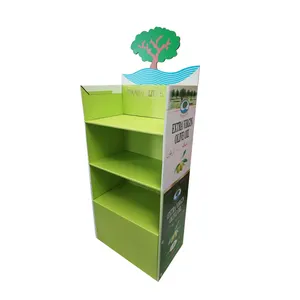 Manufacturer printing customized cardboard floor display retail promotion recyclable bread cardboard display