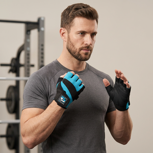 Guantes de Levantamiento de Pesas de Medio Dedo, Ligeros, Transpirables, Antideslizantes, con Logotipo Personalizado, para Deportes, Gimnasio y Ciclismo, Precio de Fábrica - Product Image 1