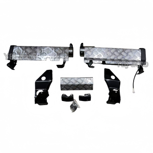 YBJ Car Side Rear Bumper Step <strong>Chromed</strong> Aluminum Alloy <strong>Sliver</strong> for Land Cruiser Pickup FJ79 LC79 LC76 Rear Running Bar Pedal - Product Image 1