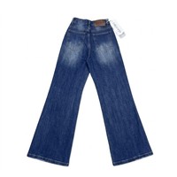 Jean slim pour femme en poly-spandex, anti-rétrécissement, à coupe mi-longue, avec petite lame incurvée, pour le quotidien et le style urbain