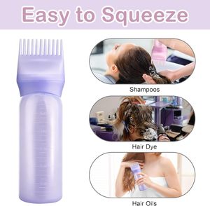 Bouteille en plastique dégradée de 6 oz, outil classique de coiffure pour salon, vide, idéale pour la teinture capillaire et les sérums de soin de la peau - Product Image 2