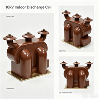 Bobine de décharge de type sec simple 10 kV conforme à la norme IEC, résistante aux vibrations, sans entretien, pour distribution d'énergie haute tension en intérieur