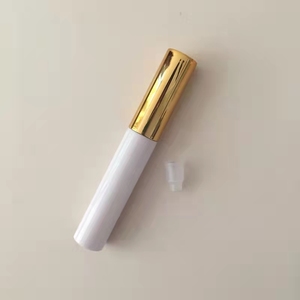 Auf Lager, 10ml klare leere Plastik Eyeliner Zauberstab Tube Flasche mit weißem Zauberstab/Eyrliner/Gold kappe für Kosmetik behälter - Product Image 4