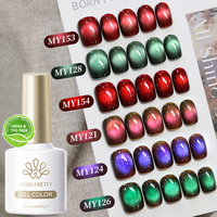 BORN PRETTY Vernis Gel Magnétique Effet Œil de Chat Noël Rouge Vert Bleu Pailleté Automne Hiver pour Salon – Marque Privée OEM