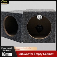 Boîtier de subwoofer 6,5 pouces 8 pouces en bois avec tissu feutré, subwoofer passif vide carré DIY MZB001