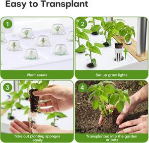 Kit hidropónico <span class=keywords><strong>de</strong></span> jardín interior Ahopegarden, <span class=keywords><strong>60</strong></span> vainas, luz LED vertical para cultivo, sistema <span class=keywords><strong>de</strong></span> bomba <span class=keywords><strong>de</strong></span> enchufe inteligente, juego <span class=keywords><strong>de</strong></span> <span class=keywords><strong>macetas</strong></span> ecológicas - Product Image 3