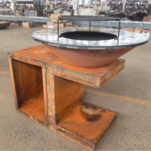 Vente directe d'usine Brasero extérieur multi-fonctions Brasero en acier corten Brasero avec <span class=keywords><strong>Plancha</strong></span> Bbq - Product Image 1