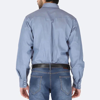 Chemise de sécurité FR à manches longues OEM NFPA2112, résistante aux flammes, antistatique, résistante aux hautes températures, vêtements de travail