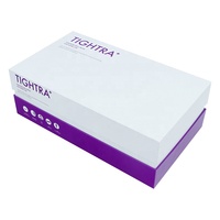 Grande boîte-cadeau carrée violette personnalisée pour l'emballage de costume de beauté Conception libre avec doublure d'éponge d'impression de gaufrage pour la crème d'oeil