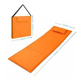 Tapis de plage pliable 150x50x42 cm avec dossier réglable et coussin pour usage extérieur - Product Image 2