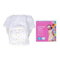 Vente en Gros en Stock, Lot de 2 Pièces/Paquet, 40 Paquets/Boîte, Culottes Menstruelles pour Adultes, Super Douces et Absorbantes, Sous-vêtements Sanitaires Féminins