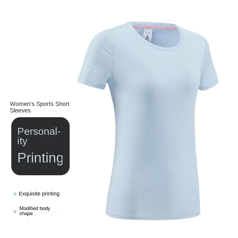 Sports Quick-drying for Women's Summer Fitness Running T-shirt Nine Quarter Sleeve Yoga Breathable Solid Slimming Training Top