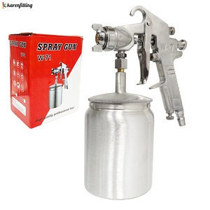 Pistolet de pulvérisation pneumatique robuste tout métal W-71 à alimentation par le bas pour la réparation automobile, la <span class=keywords><strong>peinture</strong></span> de meubles et le bricolage - Product Image 1