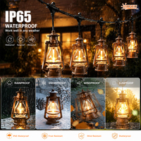 Guirlande lumineuse de Noël Shineu, ampoules vintage connectables, 5 m, alimentée par énergie solaire, LED, batterie, IP65, aluminium moulé sous pression, ETL, jardin