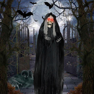 Casa embrujada Fiesta Movimiento grande Lijado Espantapájaros Animatronics Accesorios animados de Halloween - Product Image 2