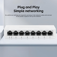 Switch Tshield de 8 Puertos Fast Ethernet 1.6Gbps RJ45, Carcasa de Plástico, Full-Duplex/Half-Duplex, con 1 Año de Garantía, en Stock