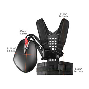 Sangle d'épaule rembourrée pour débroussailleuses 2 temps et 4 temps, harnais de tondeuse à gazon, ceinture en nylon avec kit de débroussailleuse et accessoires de coupe-bordures - Product Image 1
