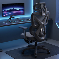 Chaise de bureau de direction ergonomique de luxe contemporaine en maille pivotante à dossier haut avec support lombaire 3D réglable et inclinable, personnalisable