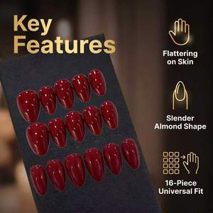 Faux ongles à presser en acrylique de haute qualité, style français, avec logo personnalisé et colle, pour les soirées et les trajets quotidiens - Product Image 3