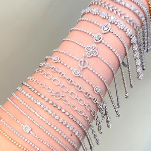 สร้อยข้อมือจิวเวลรี่แบบทำมือ925เคลือบเงินเสน่ห์925 Plata Al por Mayor fabricantes เครื่องประดับเงินสร้อยข้อมือหัวใจผู้หญิง925 - Product Image 1