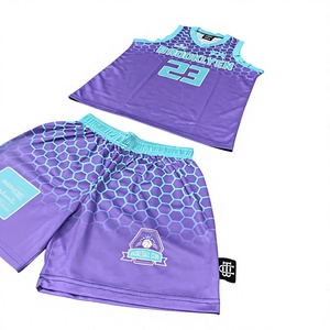 SIBRIN Custom Sublimated Breathable Basketball Uniform Jersey Shorts Set | Design Your Own Team Name Number | 100% Polyester - Product Image 4