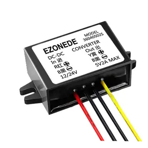 Waterproof 12V 24V change to 5V 2A 10W DC to DC Converter Step Down Voltage Transformer for Car Audio Conversion Electric motors