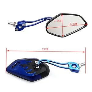 Motorcycle Mirror Universal Black Plastic Rotatable And Adjustable Angle Rearview Mirror For Motorcycle Convex Side Mirror Motor